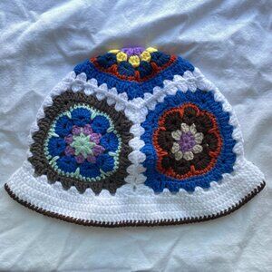 Handmade Crochet Granny Square Bucket Hat